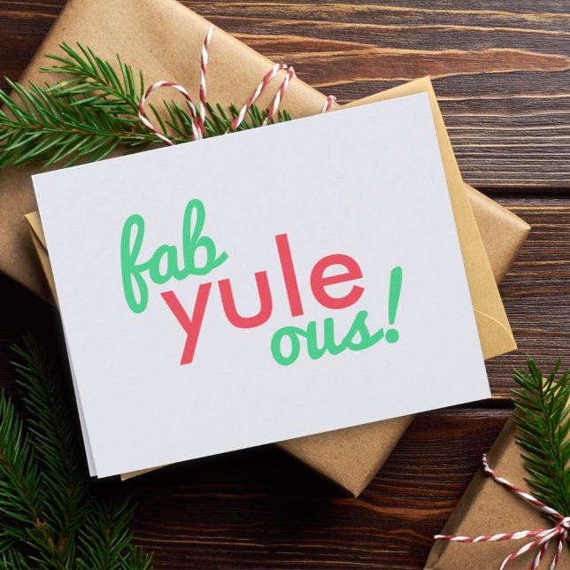 Fab Yule Ous | Roligt Fab för god jultid Snyggt Helgkort (Skapare uppladdad)