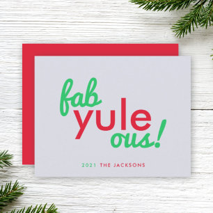 Fab Yule Ous Roligt Fab för god jultid Snyggt Julkort