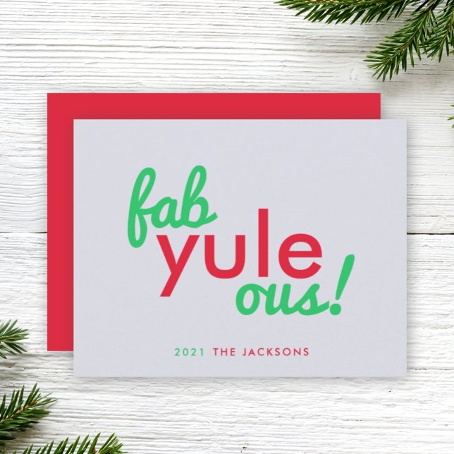 Fab Yule Ous | Roligt Fab för god jultid Snyggt Julkort (Skapare uppladdad)