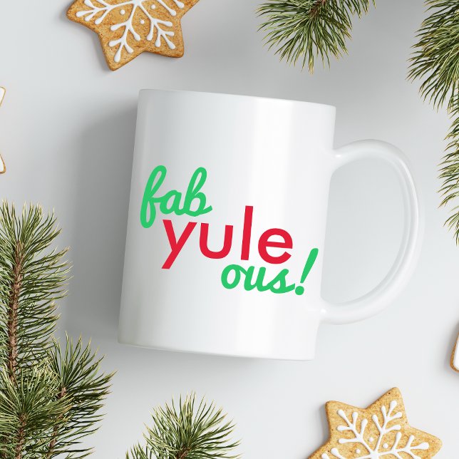Fab Yule Ous | Roligt Fab för god jultid Snyggt Kaffemugg (Skapare uppladdad)
