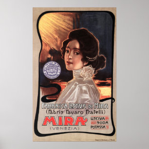 Fabbrica Lisciva Mira Soap Italien Tvätt Tvättme Poster