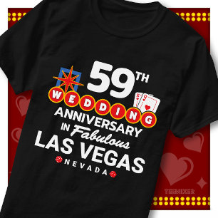 Fabelaktigt Las Vegas 59-års bröllopspar T Shirt