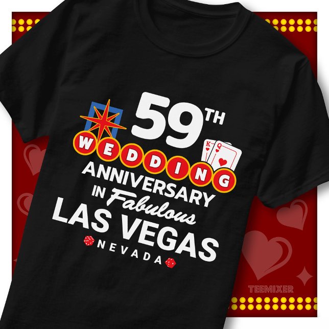 Fabelaktigt Las Vegas 59-års bröllopspar T Shirt (Skapare uppladdad)