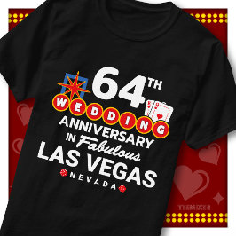 Fabelaktigt Las Vegas 64-års bröllopspar T Shirt