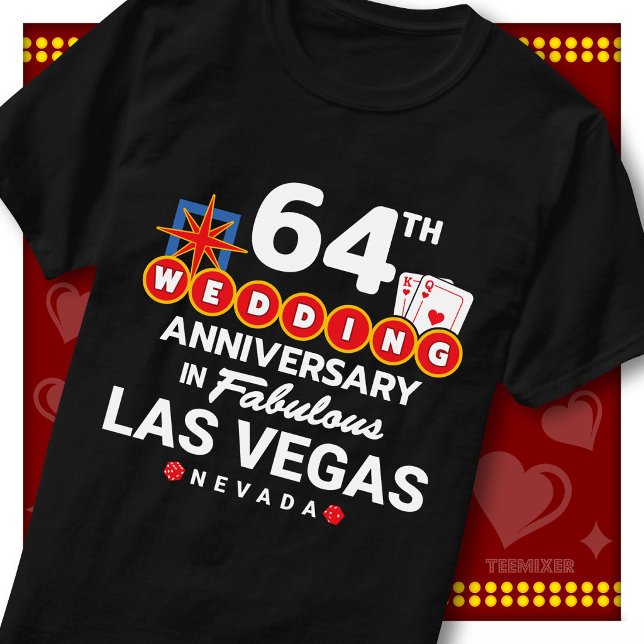 Fabelaktigt Las Vegas 64-års bröllopspar T Shirt (Skapare uppladdad)
