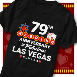 Fabelaktigt Las Vegas 79-års bröllopspar T Shirt