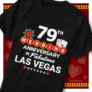 Fabelaktigt Las Vegas 79-års bröllopspar T Shirt