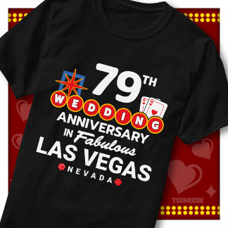 Fabelaktigt Las Vegas 79-års bröllopspar T Shirt