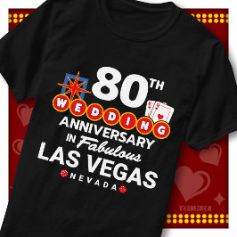 Fabelaktigt Las Vegas 80-årsjubileum för bröllopsp T Shirt