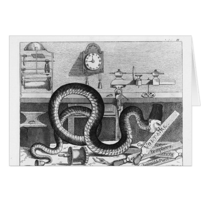 Fabeln av ormen och sparar hälsningskort (Framsidan Horizontal)