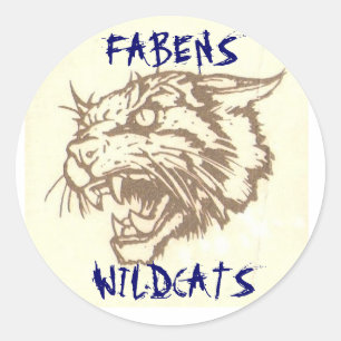 FABENS WILDCATS STICKER RUNT KLISTERMÄRKE