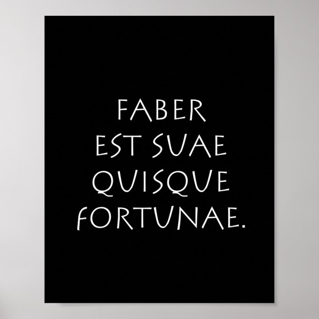 Faber est suae quisque förmögenhet poster (Framsidan)
