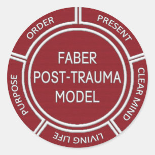 Faber Post Trauma Model-etikett Runt Klistermärke