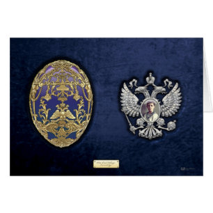 Faberge Tsarevich ägg med överrrakning på Hälsningskort