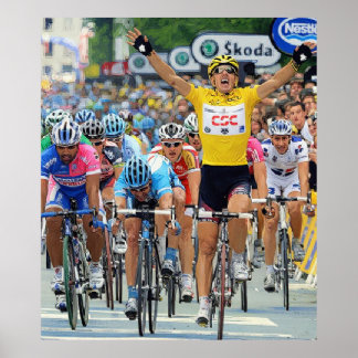 Fabian Cancellara Tidigt Hero Stage 3 Tour de Fran Poster