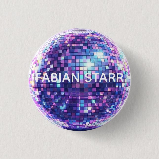 Fabian Starr DISCO BALL Button Knapp (Framsida)
