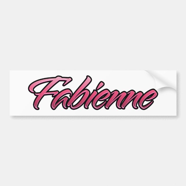 Fabienne faderade rosa Aufkleber Sticker Bildekal (Framsidan)