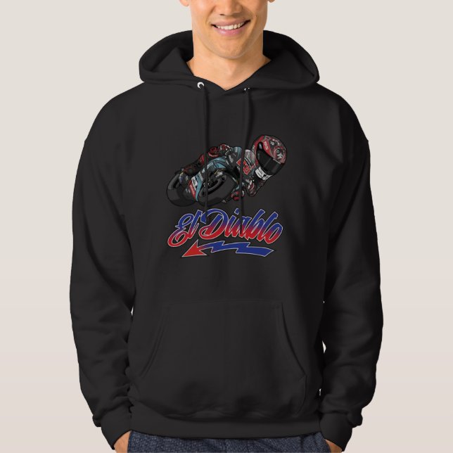 Fabio Quartararo El Diablo T-Shirt Hoodie (Framsida)