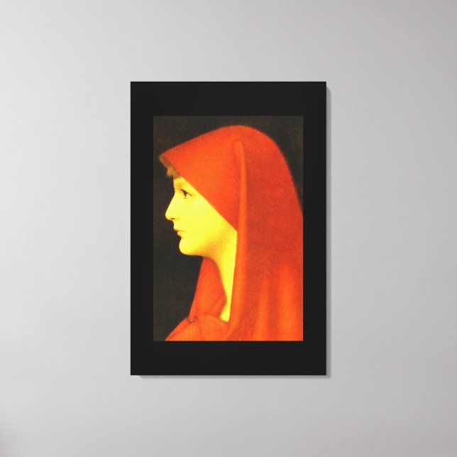 Fabiola', Jean Jacques Henner_Porträtt Canvastryck (Framsida)