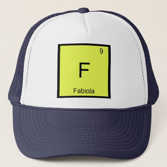 Fabiola Namn Kemi Element Periodiska Systemet Truckerkeps (Framsida)