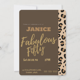 Fabolous Cheetah 50-årsjubileum Inbjudningar