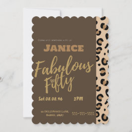 Fabolous Cheetah 50-årsjubileum Inbjudningar