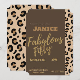 Fabolous Cheetah 50-årsjubileum Inbjudningar