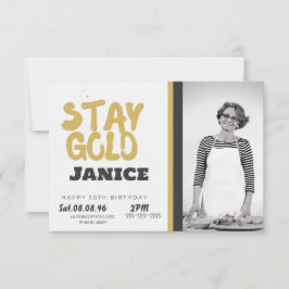 Fabolous Guld Personlig 50-årsdag Inbjudningar