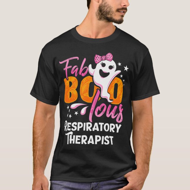 Faboolös respiratorisk terapibehandling Halloween T Shirt (Framsida)