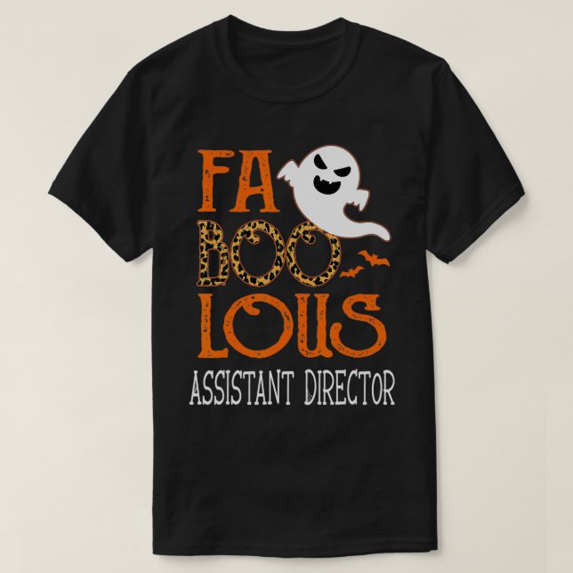 Faboolous Assistant Director på Halloween fest Fu T Shirt (Design framsida)