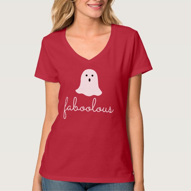 Faboolous boo spökt-shirt för Halloween T Shirt (Framsida)