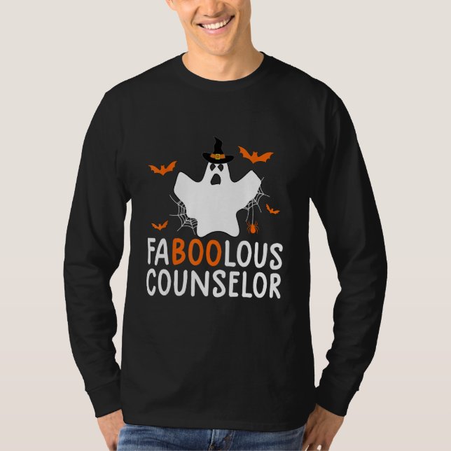 Faboolous Counselor Halloween Funny Ghost Costume T Shirt (Framsida)