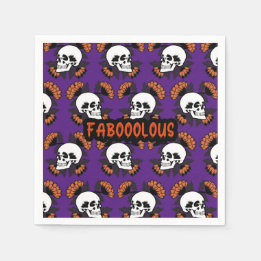 Faboolous Creepy Scary Döskallars Halloween Mönste Pappersservett