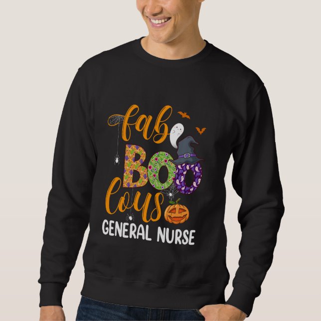 Faboolous General Nurse Halloween Fabulous Nurse C Lång Ärmad Tröja (Framsida)