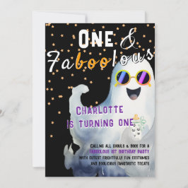 FaBOOlous Halloween Little BOO Baby 1:a födelsedag Inbjudningar