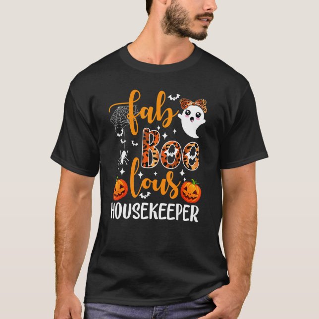 Faboolous Housekeeper Taloky Housekeeper Halloween T Shirt (Framsida)