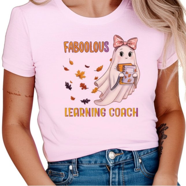 Faboolous Learning Coach Cute Ghost Halloween T Shirt (Skapare uppladdad)