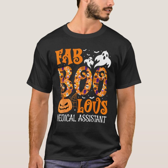 Faboolous Medical Assistant Nurse Ghost Spooky Hal T Shirt (Framsida)