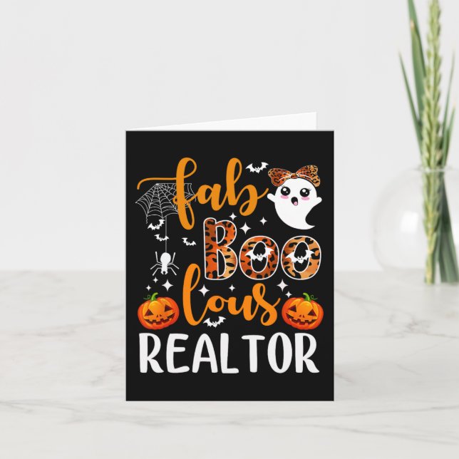 Faboolous Realtor Halloween Realtor Real Gods Ag Kort (Framsida)