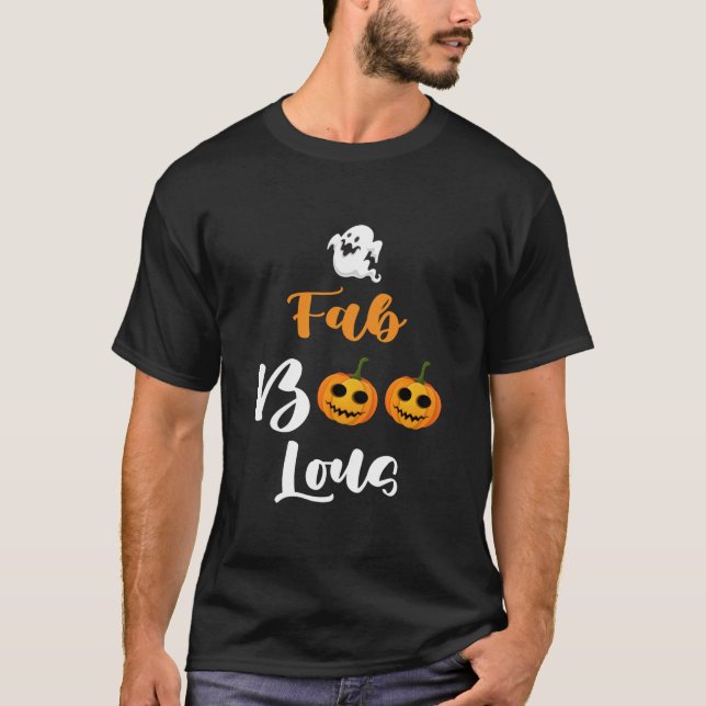 Faboolous Scary Ghost Funny Twillingars Pumpkin T Shirt (Framsida)