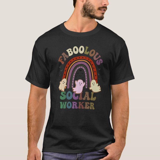 FaBOOlous SOCIAL WORKER Costume Detta är min tales T Shirt (Framsida)