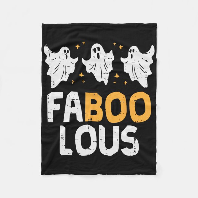 Faboolous Spöken Funny Scary Spooky Halloween Wome Fleecefilt (Framsidan)