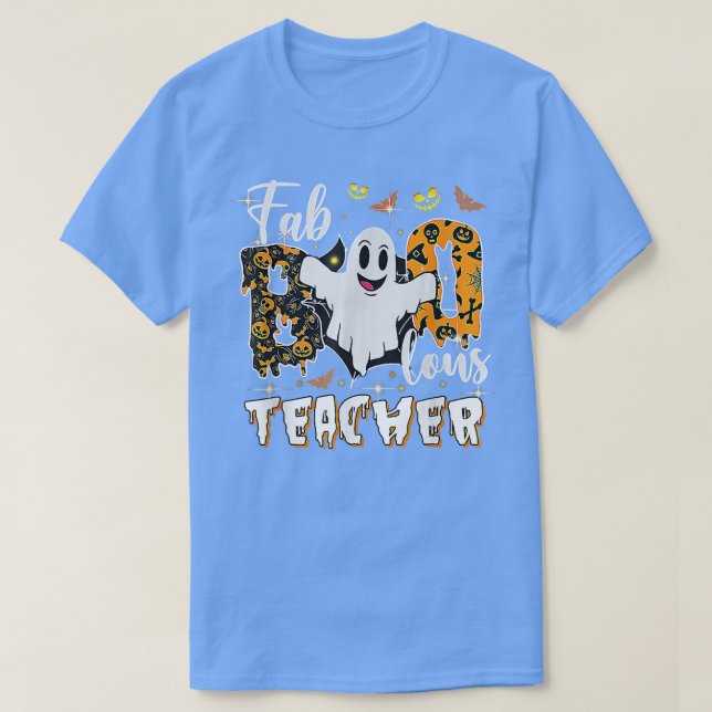 Faboolous Teacher Halloween Scary Ghost Costume  T Shirt (Design framsida)