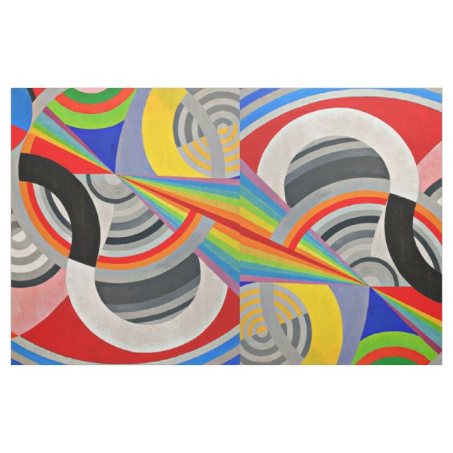 Fabric-Abstrakt-Robert Delaunay 4 Tyg (Fat Quarter)
