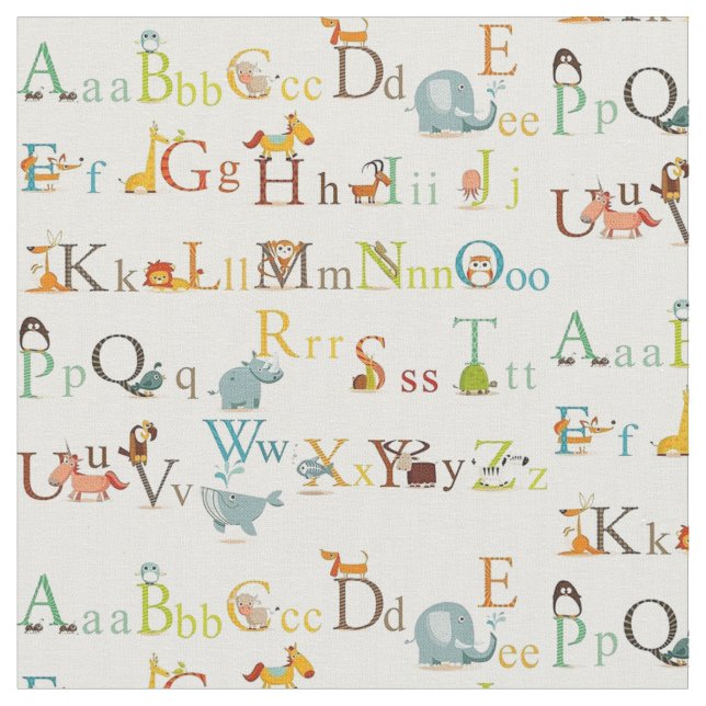 Fabric - Alphabet Tyg (Närbild)