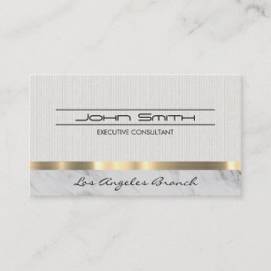 Fabric and Marble with Metallic Trim Visitkort