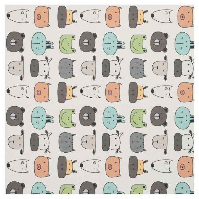 Fabric - Animaliskt Ansikte, roterat Tyg (Provkarta)