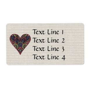 Fabric Applique Heart Collage Fraktsedel
