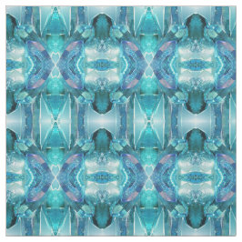 Fabric - Aquamarine Crystals. Tyg