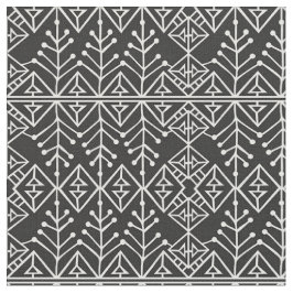 Fabric - Black & White Aztec Mönster Tyg
